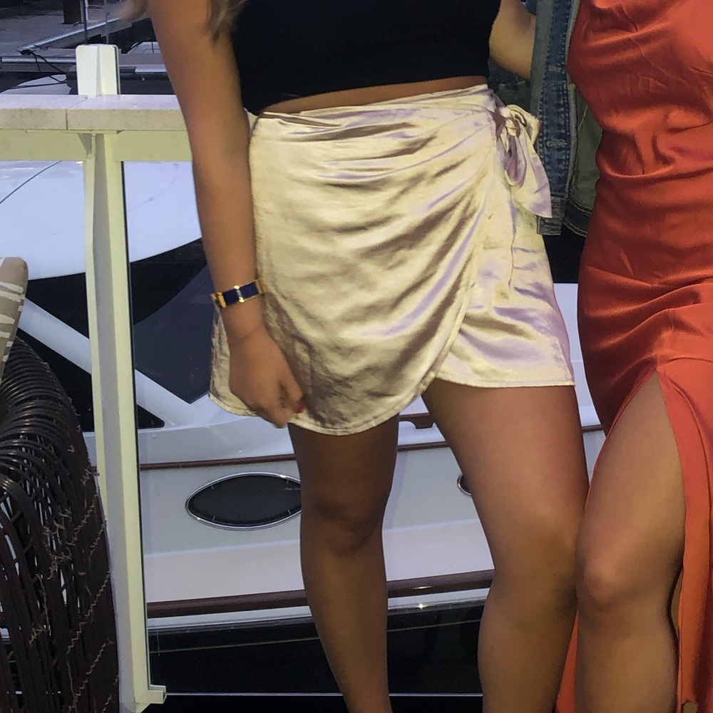 Satin Wrap Skirt